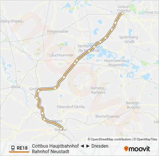 RE18 Train Line Map