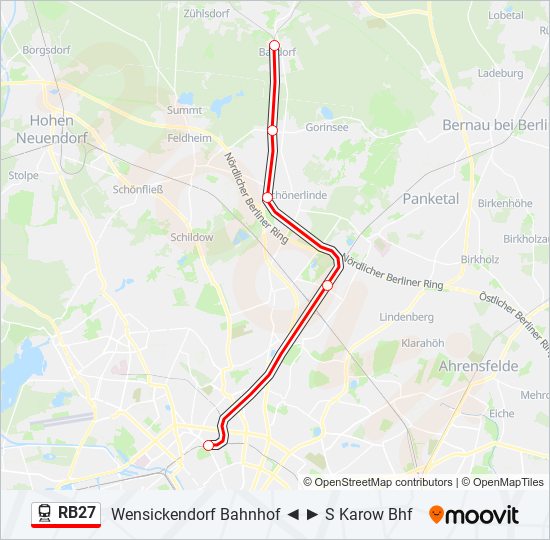 RB27 train Line Map