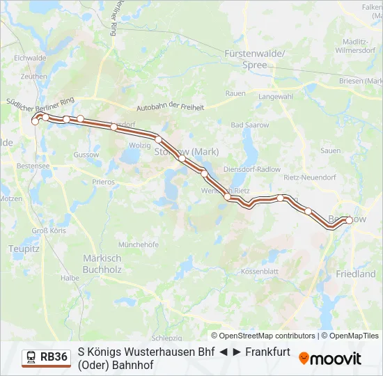 RB36 Train Line Map