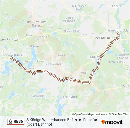 RB36 Train Line Map