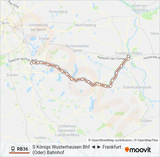 RB36 Train Line Map