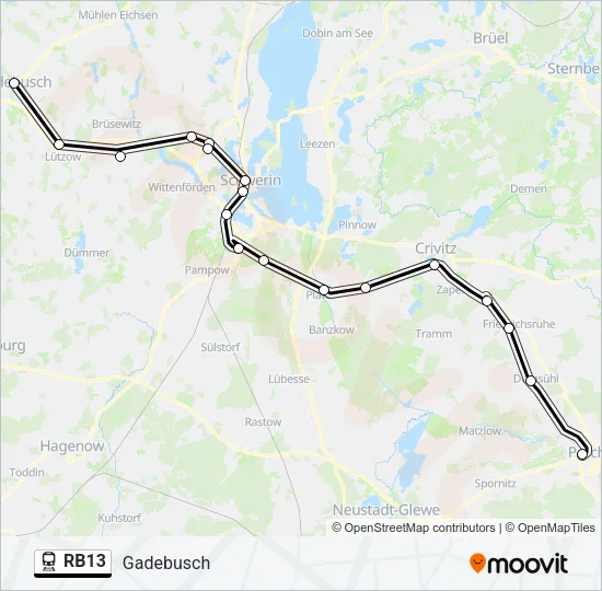RB13 Train Line Map