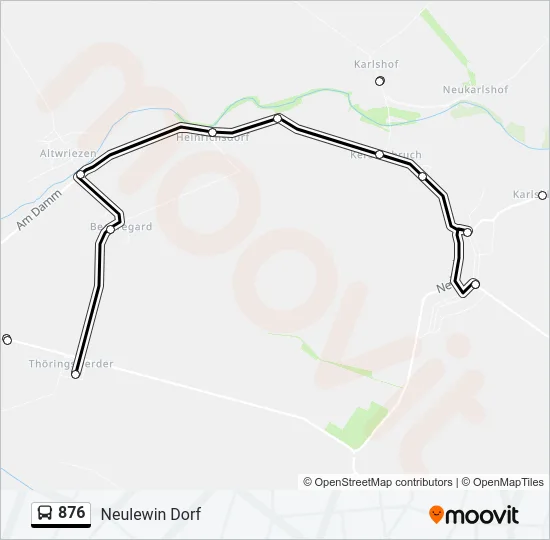 876 Bus Line Map
