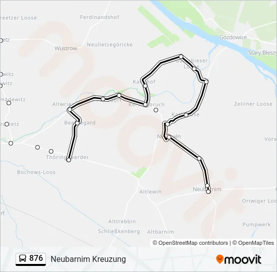 876 Bus Line Map