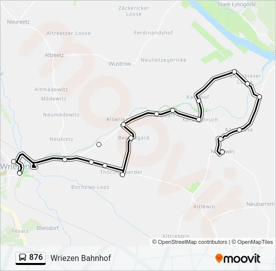 876 Bus Line Map