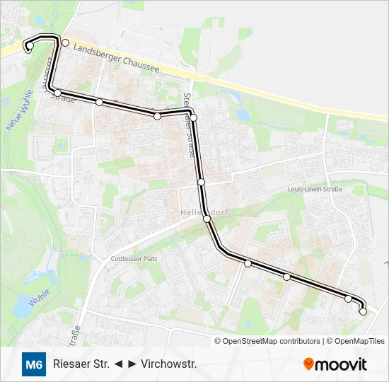 M6 Light Rail Line Map