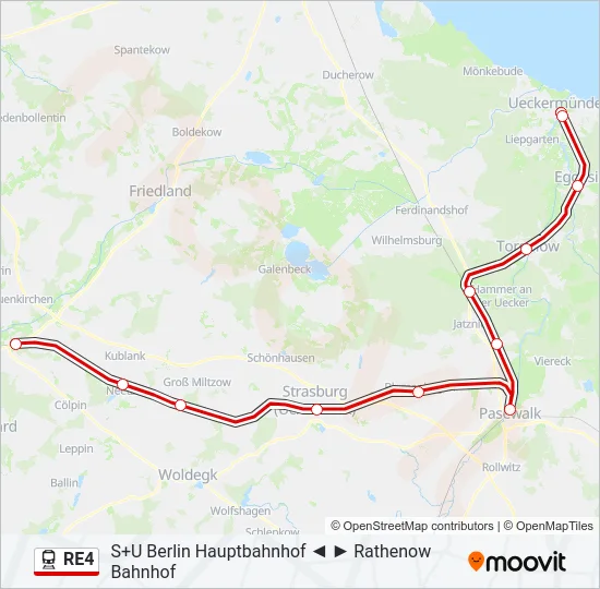 RE4 Train Line Map