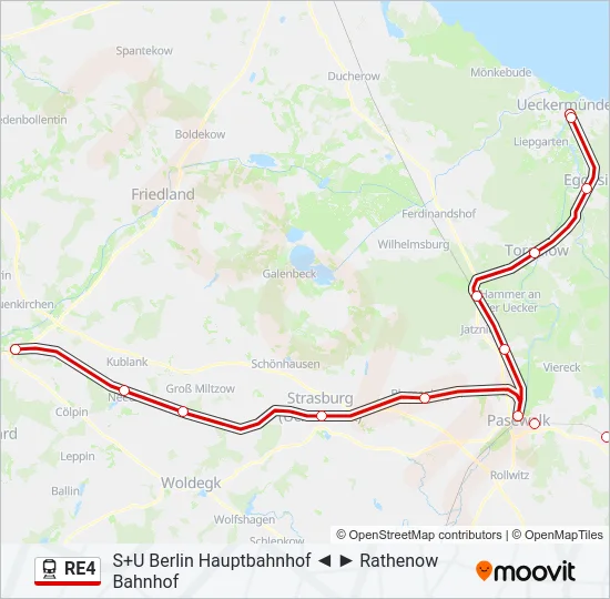 RE4 Train Line Map