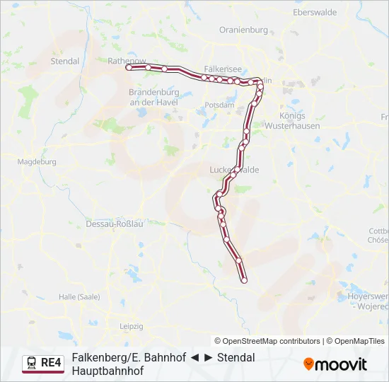 RE4 Train Line Map