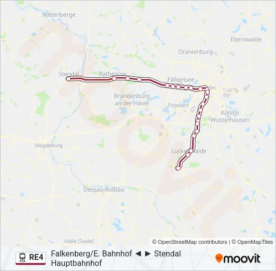 RE4 Train Line Map