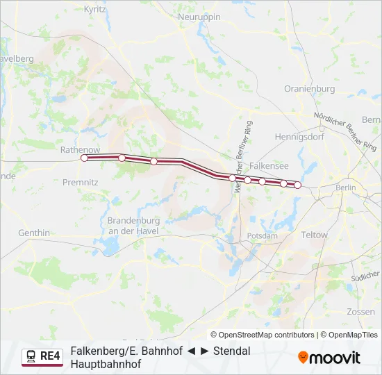 RE4 Train Line Map