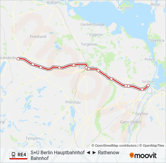 RE4 Train Line Map