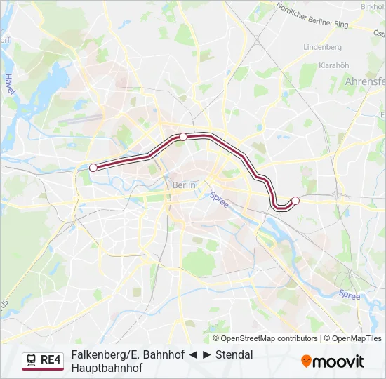 RE4 Train Line Map