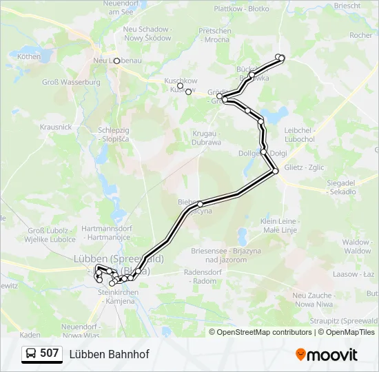 507 Bus Line Map