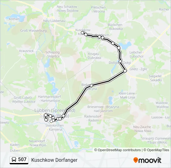 507 Bus Line Map
