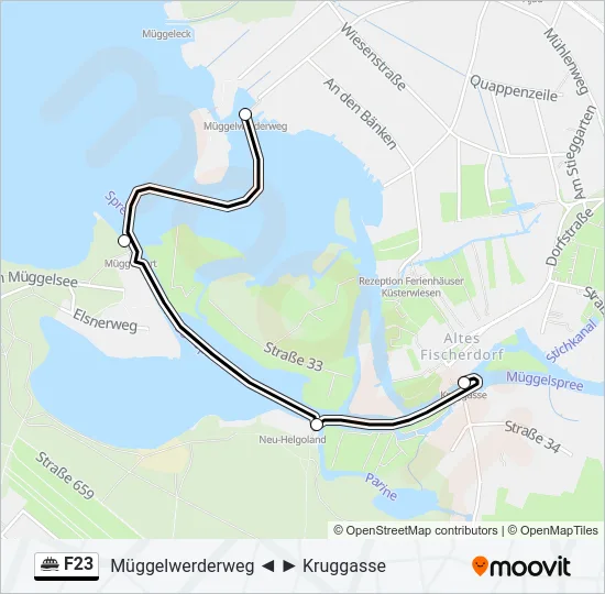 F23 Ferry Line Map