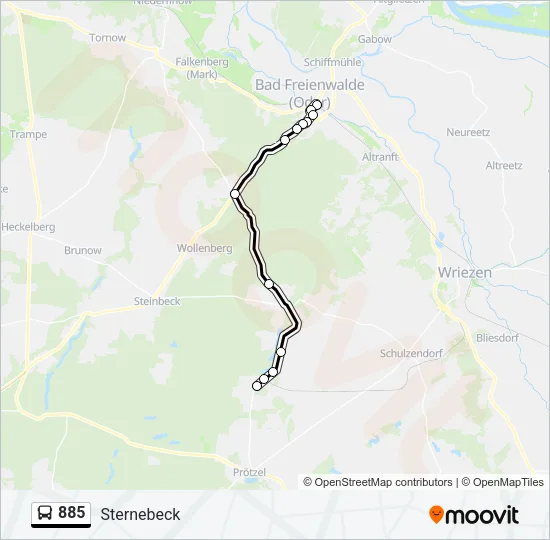 885 Bus Line Map