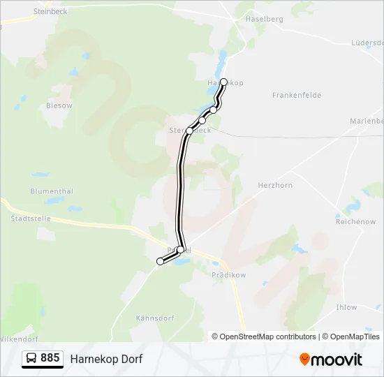 885 Bus Line Map