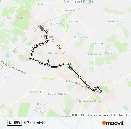 899 Bus Line Map