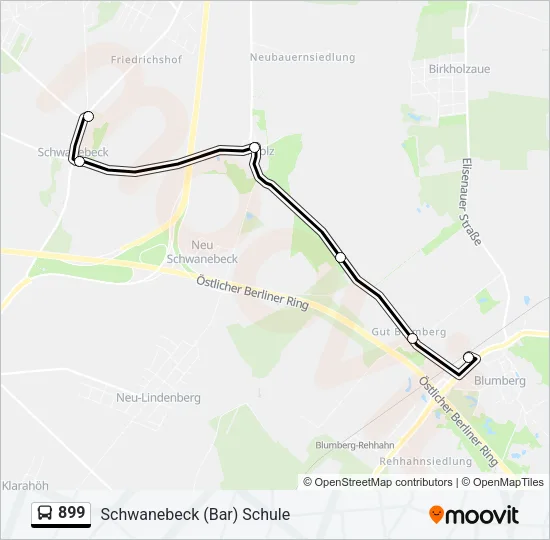 899 Bus Line Map
