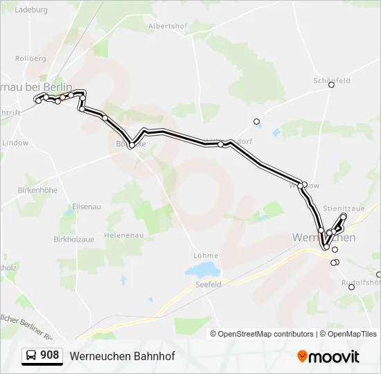 908 Bus Line Map