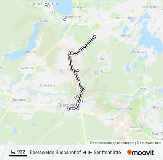 922 Bus Line Map