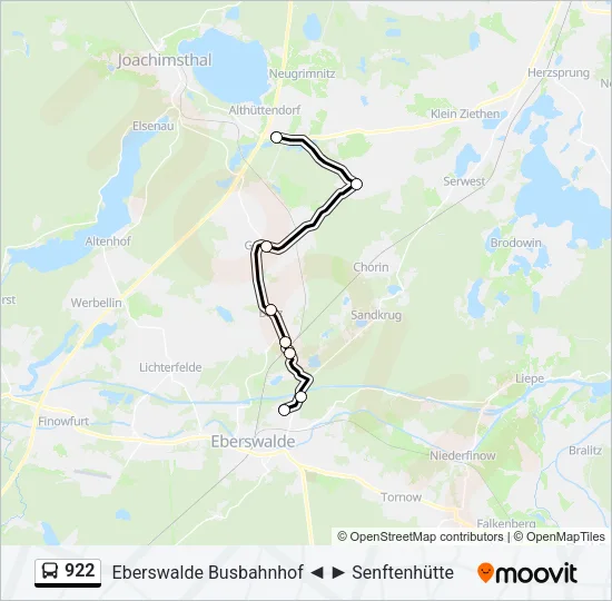 922 Bus Line Map