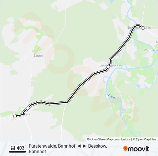 Автобус 403: карта маршрута