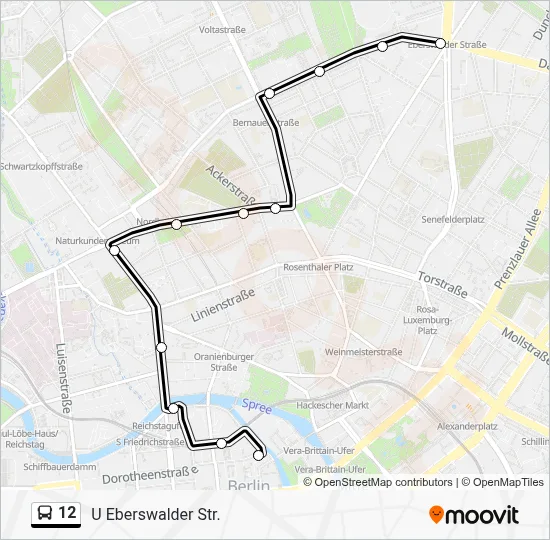 12 Bus Line Map