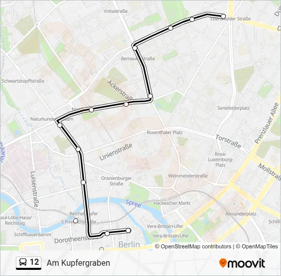 12 Bus Line Map