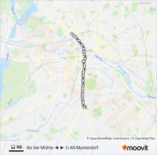 N6 bus Line Map