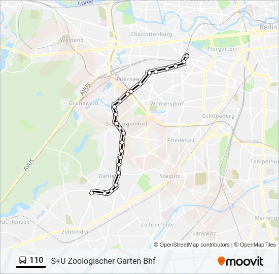 110 Bus Line Map