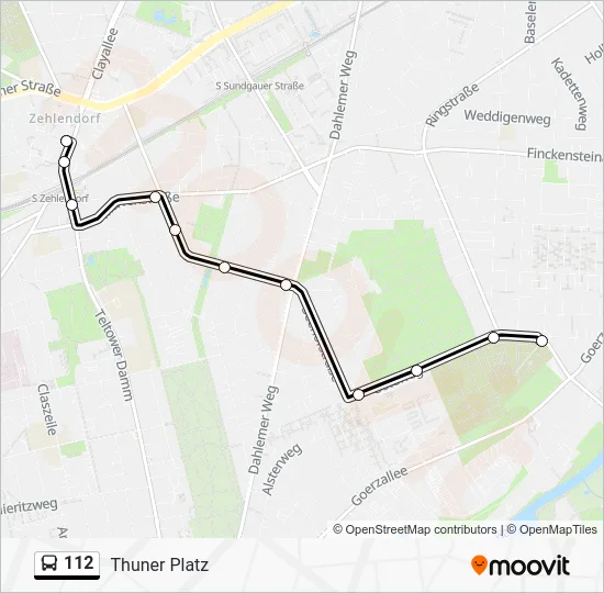 Автобус 112: карта маршрута