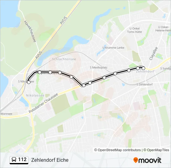 112 Bus Line Map