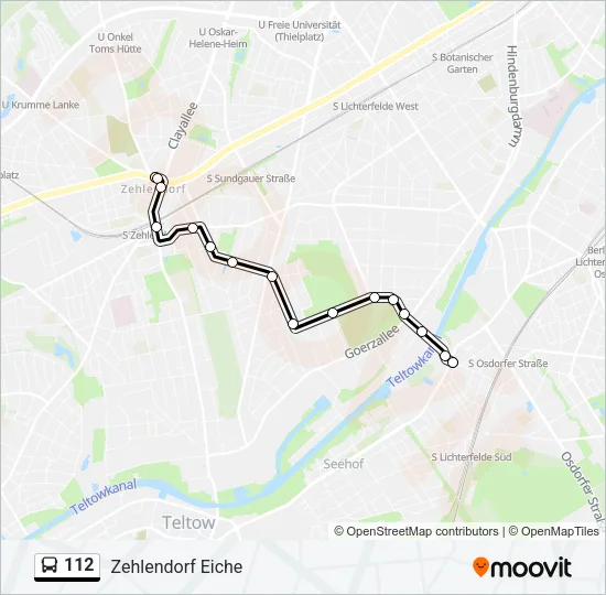 112 Bus Line Map