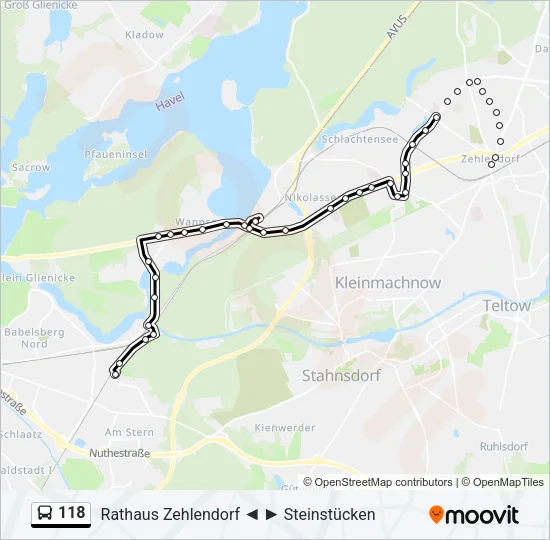 118 Bus Line Map