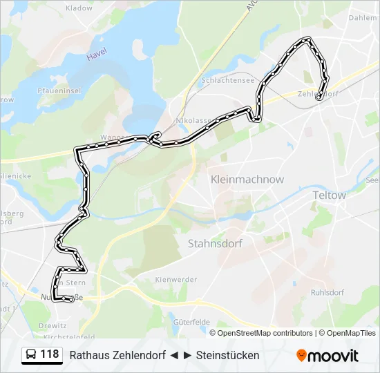 118 Bus Line Map