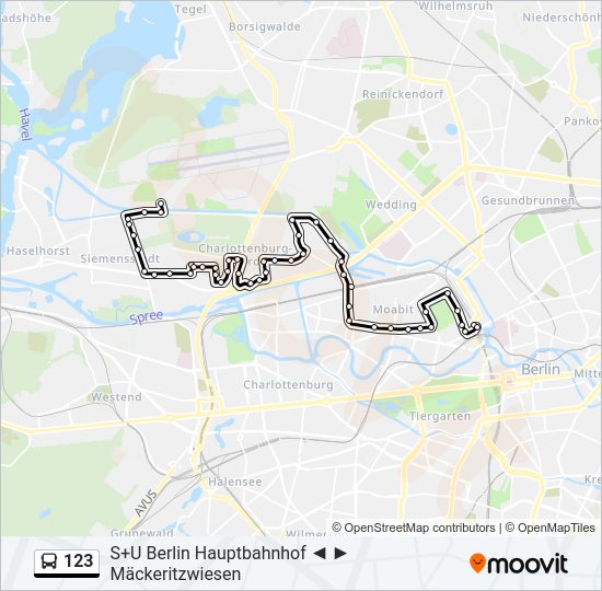 123 bus Line Map