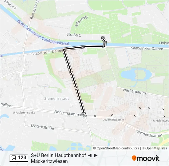 123 Bus Line Map