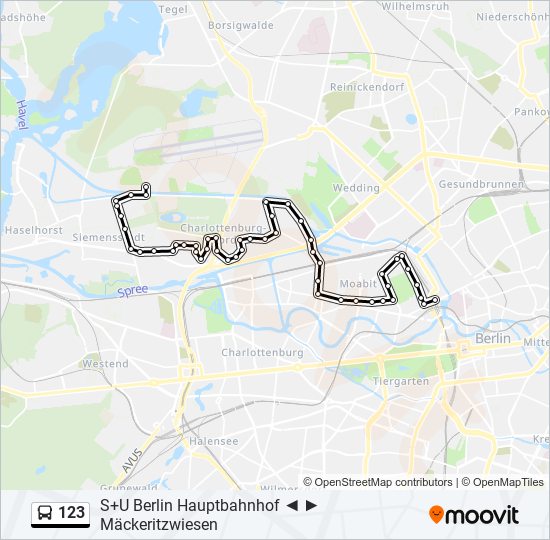 123 Route Fahrpläne, Haltestellen & Karten Mäckeritzwiesen (Aktualisiert)
