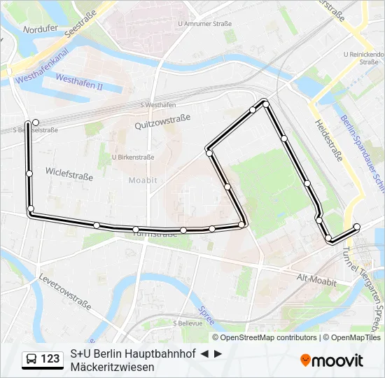 123 Bus Line Map