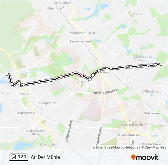 124 Bus Line Map