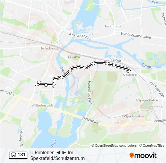 131 Bus Line Map