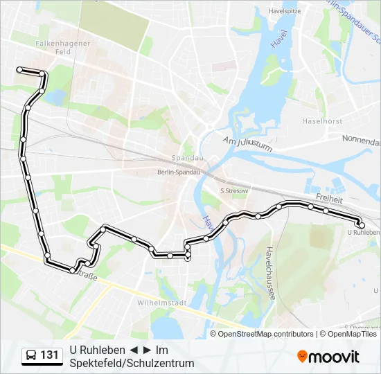 131 Bus Line Map