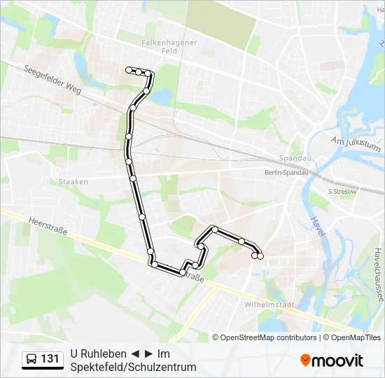 131 Bus Line Map