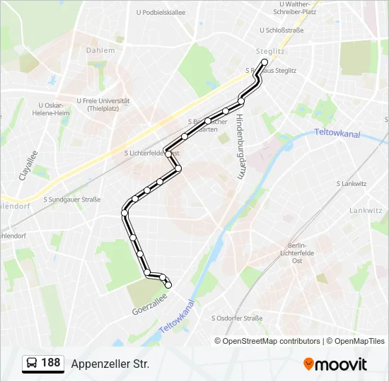 188 Bus Line Map