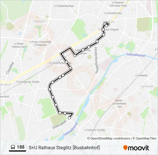 188 Bus Line Map