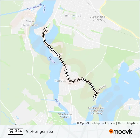 324 Bus Line Map