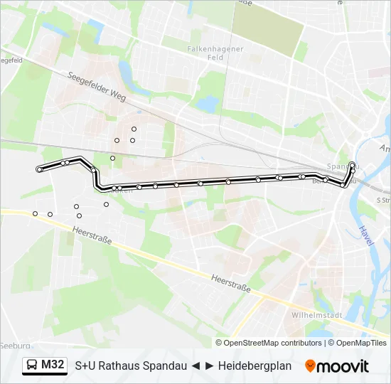M32 Bus Line Map