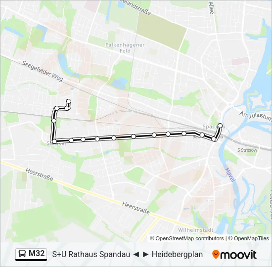 M32 Bus Line Map